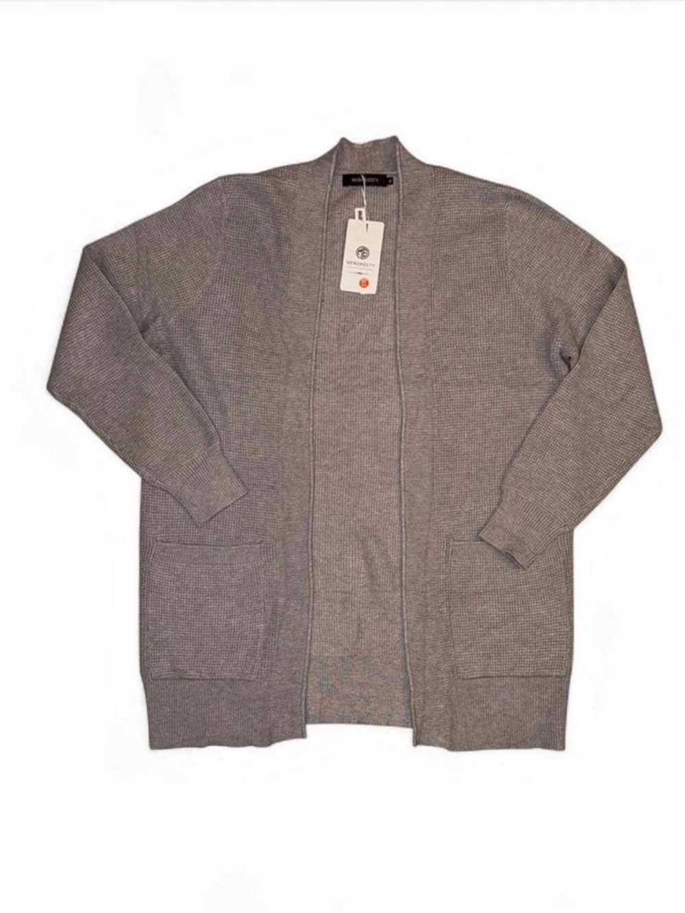 Merokeety Women’s Gray Front Open Cardigan XL